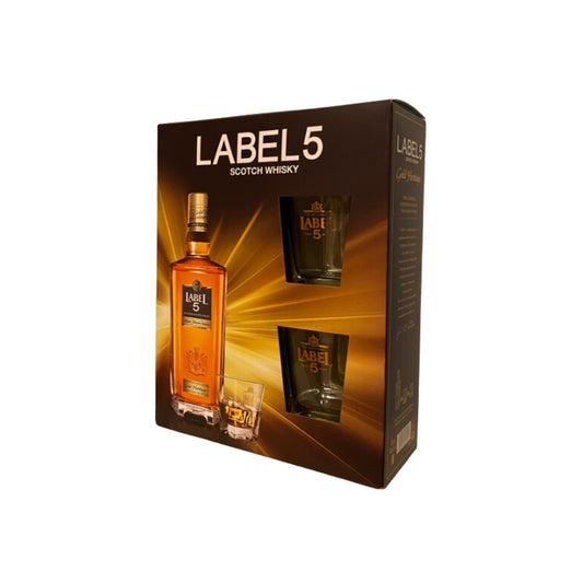 LABEL 5 GOLD HERITAGE 700ML CON VASOS